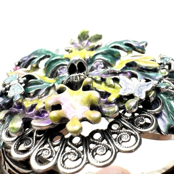 Kirk's Folly Enchanted Forest Green Man Clamper—Collectible Enamel Bracelet—NWOT - Picture 12 of 13